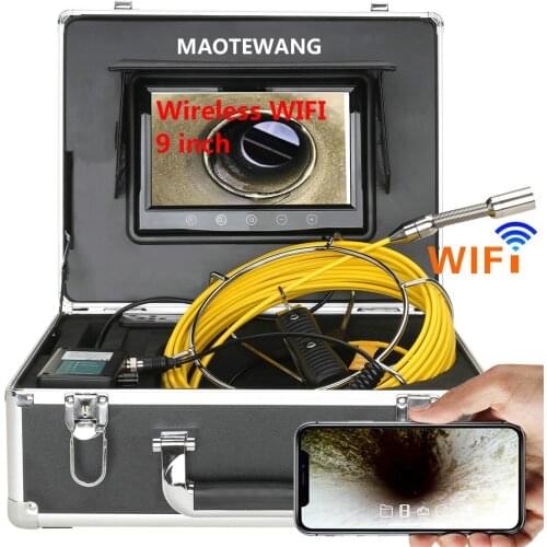 9" Wireless WiFi 20M Pipe Inspection Video Camera,Drain Sewer Pipeline Industrial Endoscope support Android/IOS