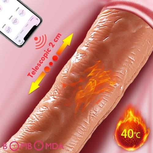 APP Control Realistic Dildos Big Dildos with Strong Suction Cup for Hand-Free Play Vagina G-spot Anal Adult Sex Toy for Women