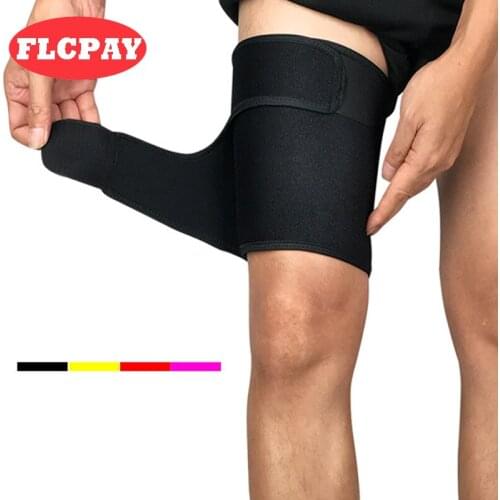 1 Piece Adjustable Nylon Legwarmers Breathable Elasticity Knee Thigh Protector For Cycling Running Prevent Muscle Strain Support