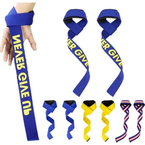 Bodybuilding Weight Lifting Wrist Straps Indoor Exercise Non Slip Flex Gel Grip Weight Training Lifting Straps