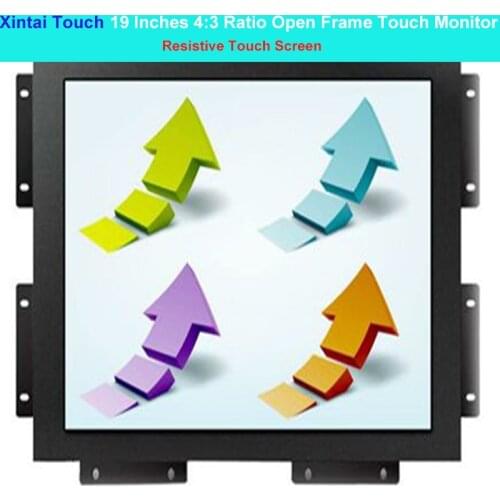 Xintai Touch 19 Inches 4:3 Ratio Resistive Touch Screen Industrial Open Frame Touch Monitor Resolution (1366*768)
