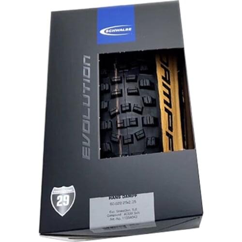 SCHWALBE 29 Inch Tires Hans Dampf 29x2.35 MTB Bike Tubeless Folding Downhill Enduro ADDIX DH AM Mountain Bicycle Sidewall Tires