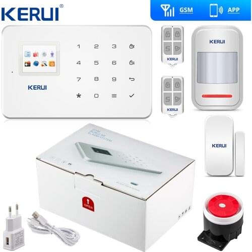 Kerui G18 GSM Alarm System TFT Android IOS APP Touch keypad Android ISO App Smart Home Burglar Alarm System DIY Motion Sensor