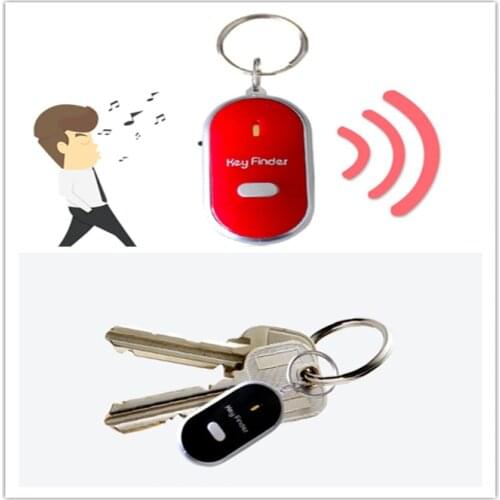 LED Light Torch Remote Sound Control Lost Key Finder Locator Keychain Whistle Finder Old Age Anti-lost Alarm