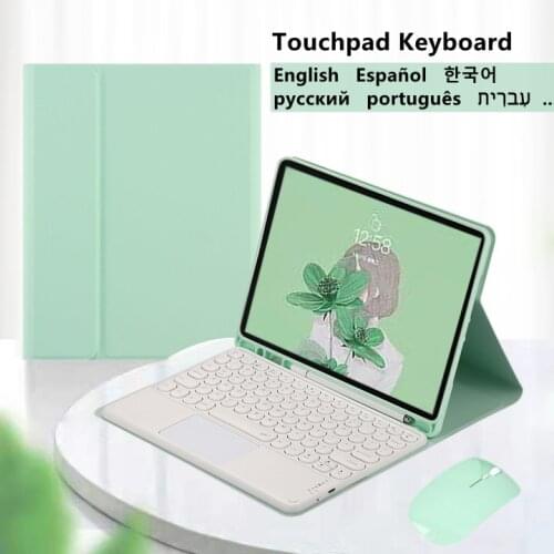 Teclado for Tablet Samsung Galaxy Tab A7 10.4 2020 Keyboard Case Cover Russian Spanish English Korean Arabic Keyboard Touchpad