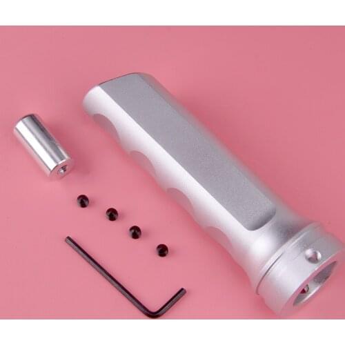 Universal Car Handbrake Cover Handle Protector Hand Brake Sleeve Kit Decor Silver Aluminum Alloy