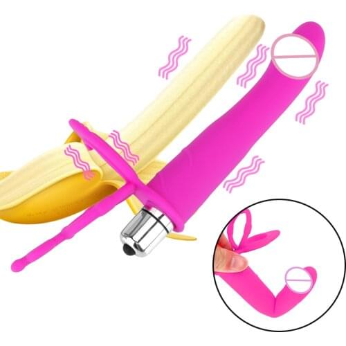 Double Penetration Vibrator Strapon Dildo Vibrator Strap On Penis Sex Toys For Couples Erotic Anal Plug For Man Adult Products
