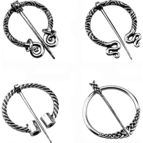 Cloak Pins Brooch Vintage Viking Style Brooch Jewelry Scarf Buckle Medieval Norse Amulet Lapel Pin Accessories