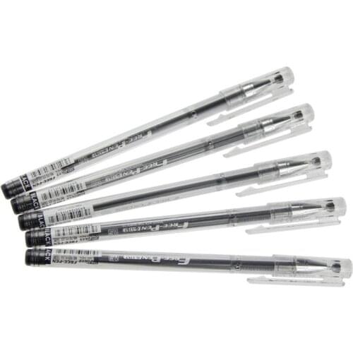 3pcs The new listing needle inserted pen 0.38MM fine transparent rod 1757 carbon neutral pen pen