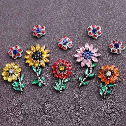 4pcs/lot Beautiful handmade patch bead flower patch applique decor accessories Z215