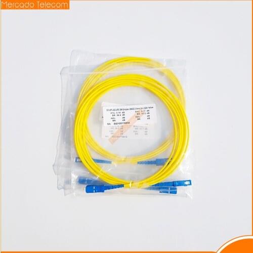 50pcs 1/2/3/5M SC UPC-SC UPC SM Simplex SX 3.0mm 9/125um SC/UPC Fiber Optic Patch Cord