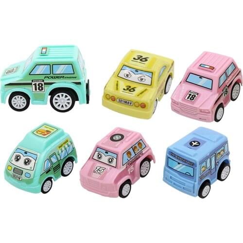 6pcs/Set Vehicle toy Inertial Engineering Fleet Toy Children Toy Car Model Excavator Toy Vehicles Kid Christmas Birthday Gift