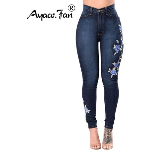 Женские джинсы с вышивкой Ayaco.Fan China At AliExpress