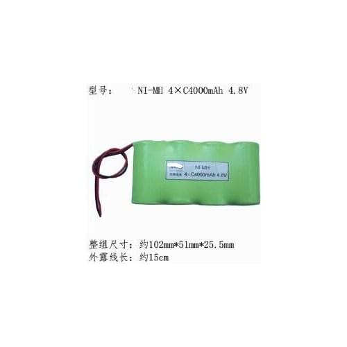 Free shipping 4*C 4000mAh 4.8V Ni-mh C rechargeable battery pack