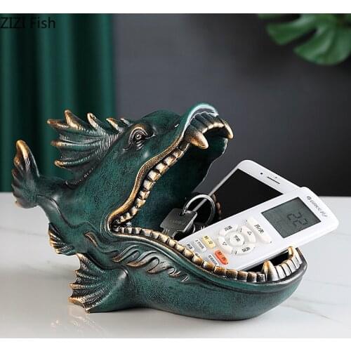 Big Mouth Fish Trays Decorative Candy Bowl Fruit Basket Animal Storage Ornaments Living Room Decoration Storage Box Jewelry Dish