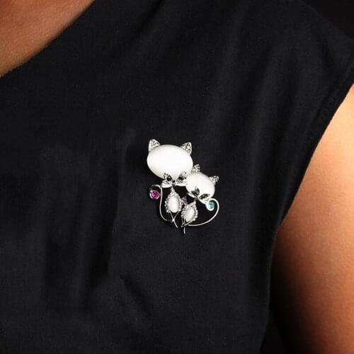 Cute Animal Pins Woodland Smart Fox Badges Brooches Lapel Pin Fox Pin Brooch Party Jewelry Luxury For Women