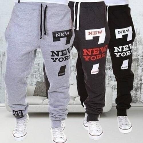 Men pants sport Streetwear Splice Joggers Pants Fashion Men Casual Cargo Pant Trousers High Street Elastic Waist Harem Pant