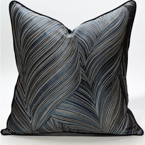 Line Black Pillowcase Household Goods Polyester Sofa Cover Single-sided Printing Satin Cushion Cover