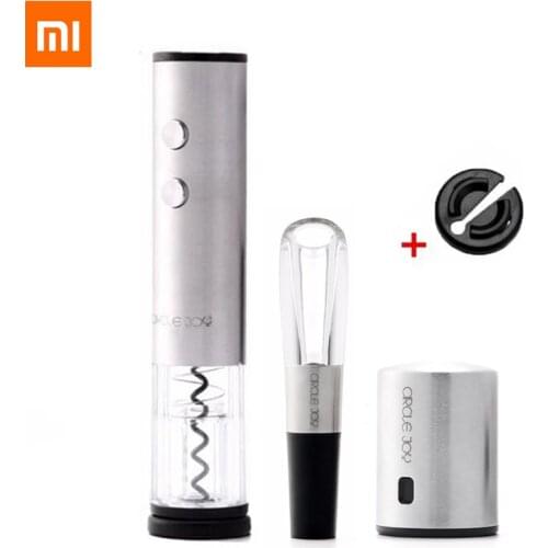 Circle Joy Electric Bottle Opener Stainless Steel Mini Wine Stopper Wine Decanter Aerator Wine Set Gift for Smart Home