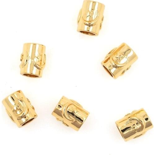 Star Spacer Beads, Brass Fittings, Moon And Stars Bracelets, Suitable For DIY Jewelry Making Supplies 8.4x6.6mm
