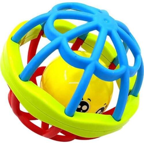 Baby Teether Rattle Toy Intelligence Grasping Gums Hand Bell Funny Hollow Gift Toy Rattle Educational Early Childhood Toy