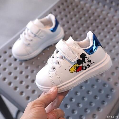 Disney girls cartoon Minnie breathable non-slip soft Casual Shoes Mickey Mouse shoes sports shoes girls toddler sneakers