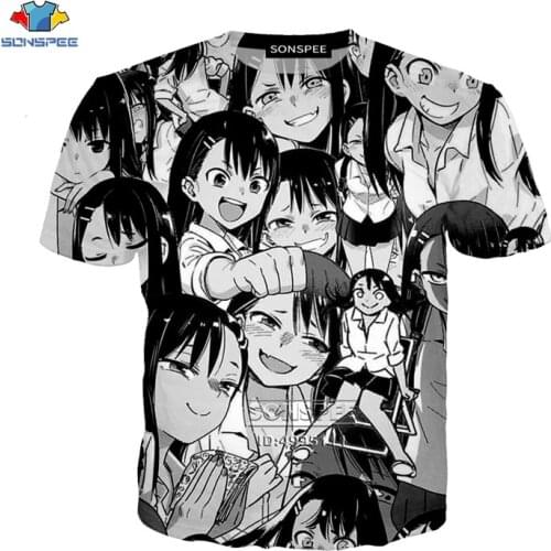 3D Printed t-shirt Anime Please Dont Bully Me Nagatoro Tee shirt men clothing harajuku graphic T-shirts Mens Womens tshirt