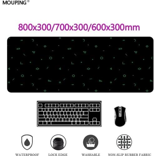 Gamer Keyboard Art Table Black Mouse Pad Character Gaming Keyboard Xl Mousepad 700*300 Desk Mat Gamer Rug Carpets DropShipping