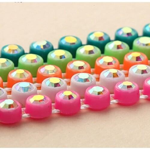 Rhinestone Trimmings Rhinestone Banding AB Crystal 10 yards/card SS8