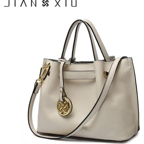 JIANXIU Brand Genuine Leather Handbag Luxury Handbags Women Bags Designer Bolsa Feminina 2018 Tote Borse Tassel Big Shoulder Bag