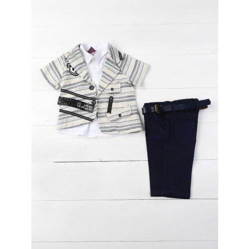 Blue Cream Male Child 4 PCs Set
