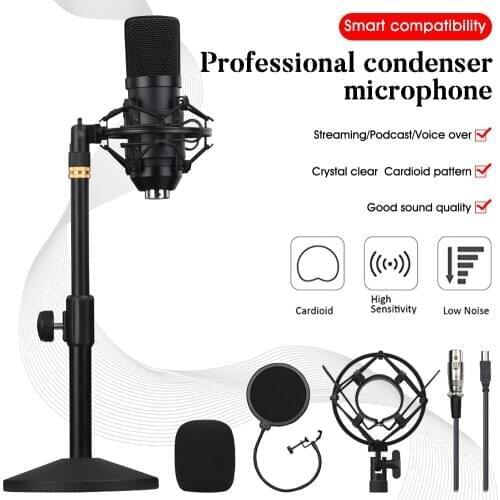USB Microphone Condenser Computer Microphone with Stand Shock Mount Pop Filter for Computers/Laptops Gaming Streaming Podcast