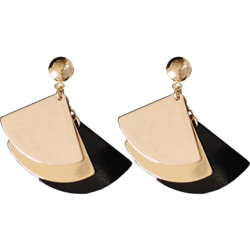 Metal Personality Big Van Clip on Earrings Beautiful Multi-layer Geometric Shape Creative Ear Clip Summer Ear Jewelry 2019