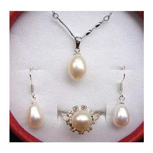 Fashion Real Freshwater Pearl Jewelry Set, Bridal Jewellery Set, Exquisite Bridal Wedding Jewelry Set Accessory