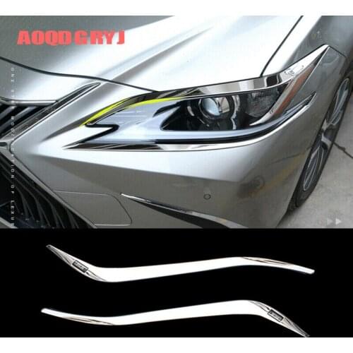 Stainless Headlight eyebrow Moulding trim strips For Lexus ES350 300h 2019-2020 Car modification Auto parts