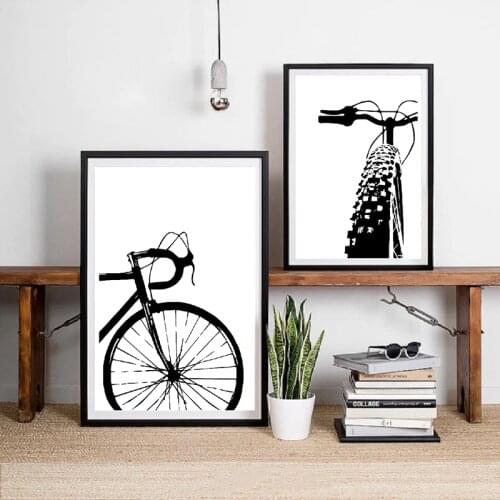 Bicycle Motivational Art Cycling Canvas Painting Wall Pictures , Bike Canvas Art Prints And Posters Gift Home Kids Room Decor