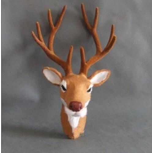 Soft Stuffed Deer Head Toy Wall Mount Hanging Decorations Toy