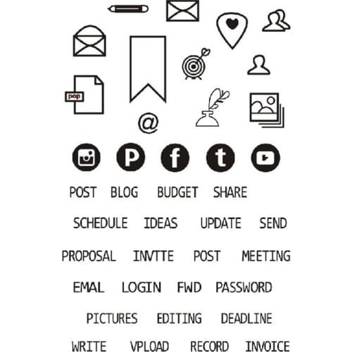 Planner Stamp Set planner Journal Stamps Travelers Notebook Icon Stamps - Plan On It