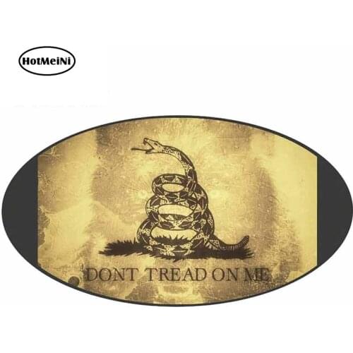 HotMeiNi 13cm x 7.1cm for Don't Tread on Me Fine Decal Vinyl Car Sticker Car Accessories 3D Custom Printing Decoration for VAN