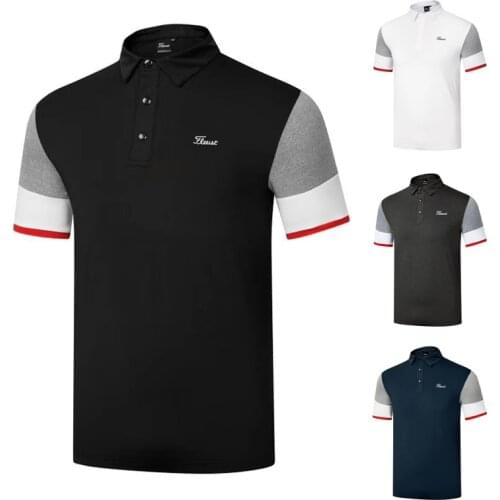 New New Golf Wear Mens Summer Short-sleeved T-shirt Casual Loose Polo Shirt Golf Quick-drying Clothes