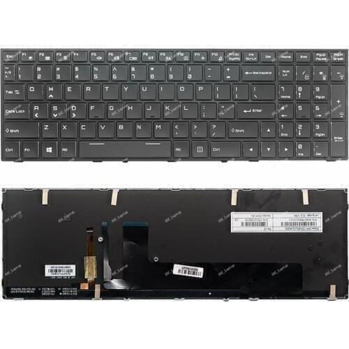 New Original US English QWERTY Keyboard For Clevo P670HP6 P670HP6-G P650HS-G Laptop, Colorful Backlit Crystal , Black Frame