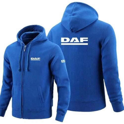2020NEW DAF logo zipper Sweatshirt Men Zipper Hoodies Autumn Hoodie Winter Long Fashion Casual Clothes