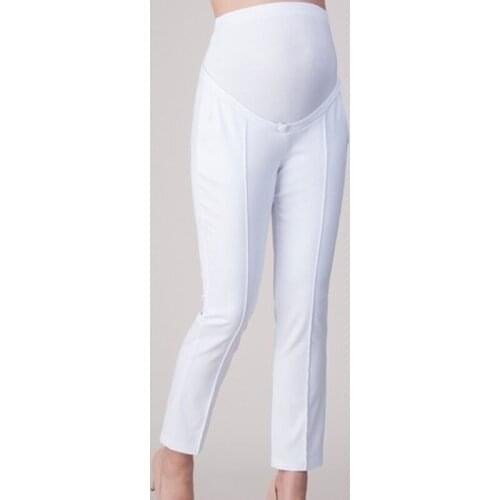 2021 New Summer Maternity Pants Elastic Waist Belly Pants Clothes Women Cotton Maternity Legging Clothing Pregnant Gestantes