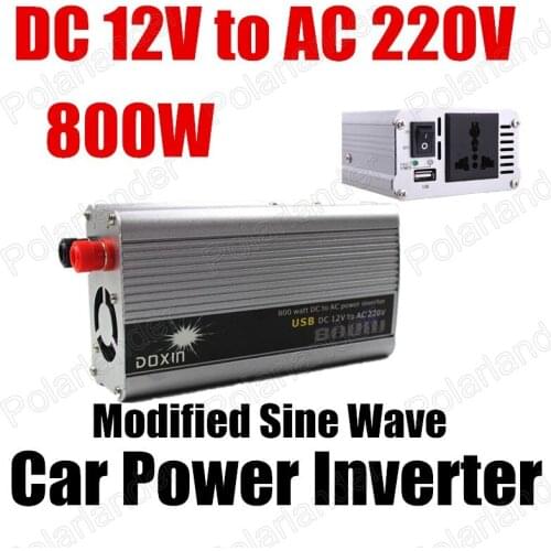 Wholesale voltage transformer modifier sine wave 12V DC to AC 220V Car Auto Power Inverter Converter Adapter 800W