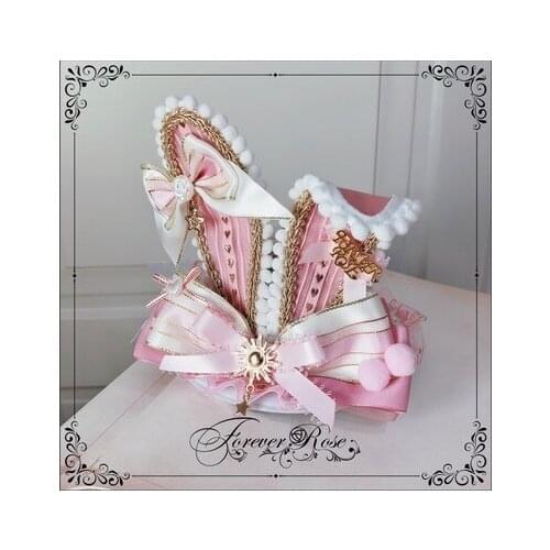 The Original hand - made bow star hat cyan rabbit ear top hat toy circus lolita hair accessory