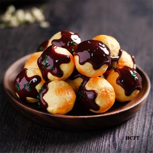 Food model Kitchen cabinet display props dining room hall hotel restaurant store shop decoration fake Simulation octopus ball