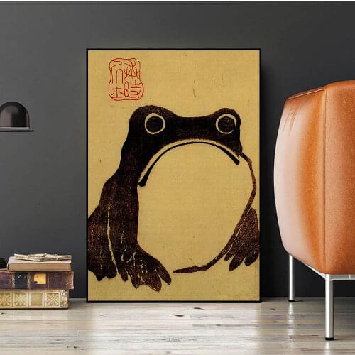 Matsumoto Hoji Frog Poster Canvas Painting Print Vintage Art Decoration Mural For Modern Home Living Room Wall Decor No Fram