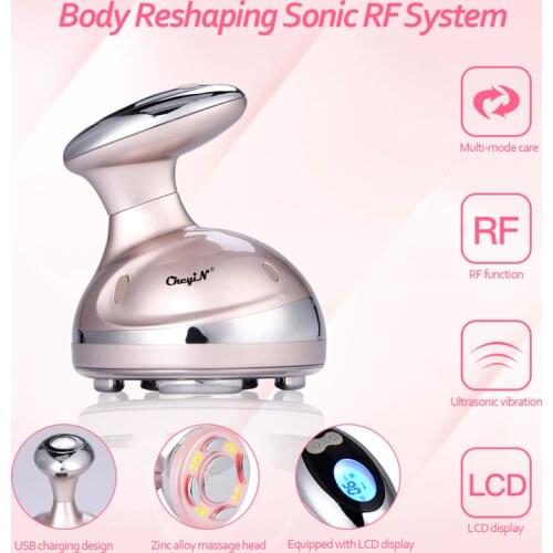 Professional LCD RF Massager Cavitation Ultrasonic Vibration EMS Radio Frequency Weight Loss Body Shape Slimming Anti Cellulite
