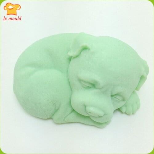 Short Ears dog, Silicone Mold Mould Chocolate Polymer Clay Soap Candle Wax Resin