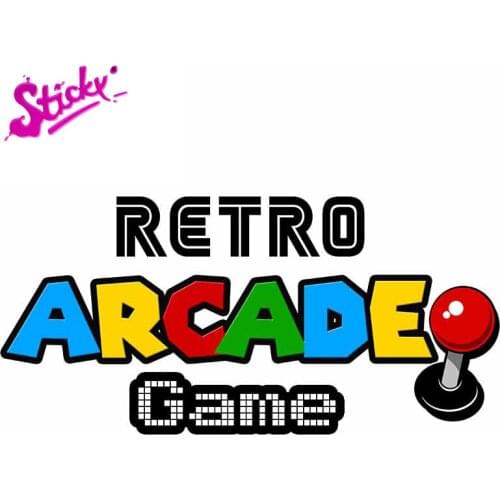 STICKY Retro Arcade Classics Game Badge Brand Car Sticker Decal Decor For X-boxAuto Motocross Racing Laptop Trunk Wall